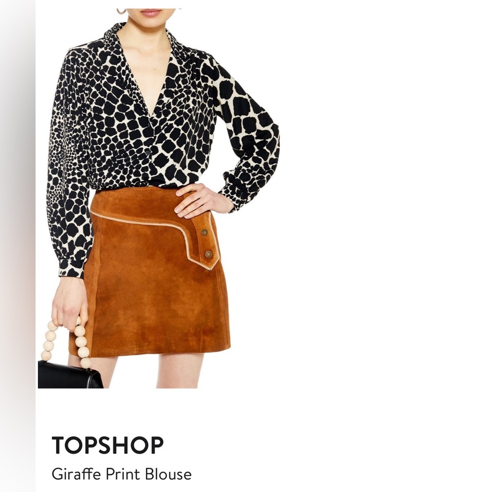 Giraffe print blouse by Topshop, good condition